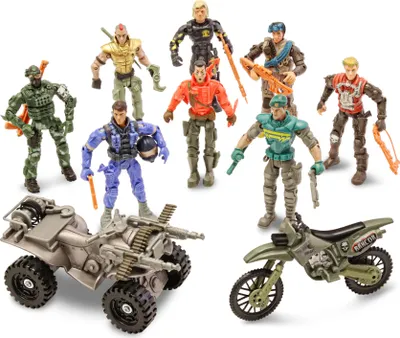 Obrázok produktu pre Vojaci zboru s motorkou sada 8 figúrok 11 cm