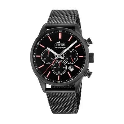Produktbild von Lotus Herren Uhr Armbanduhr Edelstahl schwarz Chronograph 18700/1