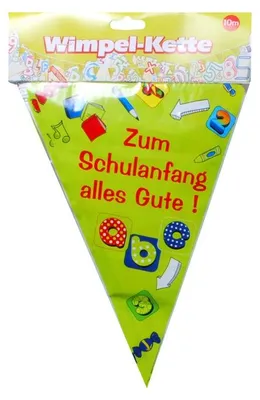 Produktbild von Wimpel-Girlande Schulanfang 10m