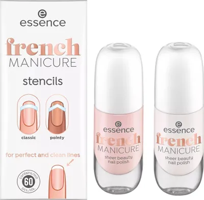 Produktbild von Set aus 2 Sheer Beauty Nagellacken 01/02 + French Manicure Schablonen