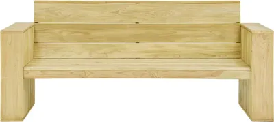 Obrázok produktu pre vidaXL Záhradná lavica so sivými vankúšmi 179 cm Impregnované borovicové drevo