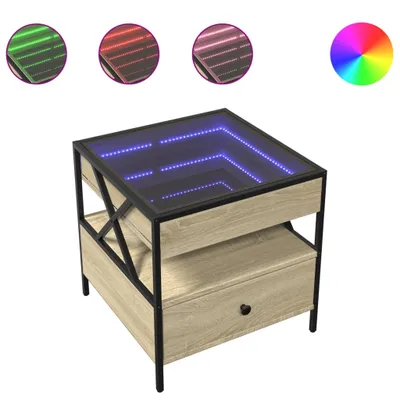 Produktbild von Couchtisch mit Infinity-LED Sonoma-Eiche 50x50x51 cm
