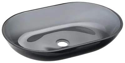 Produktbild von SCALO Glas-Waschtisch zum Aufsetzen 56x36cm, Schwarz