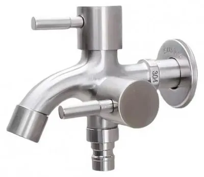 Produktbild von Doppelgartenpumpe – Waschmaschinenpumpe, frostbeständig 1/2", für Garten, Außen, Küche, Badezimmer