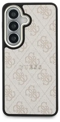Productafbeelding van Guess 4G Leather Backcover met MagSafe voor de Samsung Galaxy S26 - Gold Edge - Pink