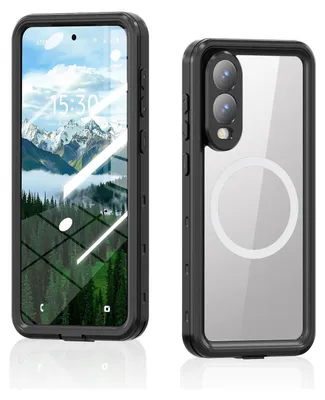 A product shot showing two views of a phone case.