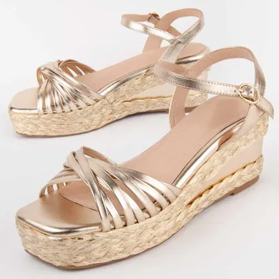 Produktbild von Montevita Keilsandalen Sparto Sandale Salia4 Gold