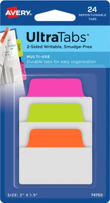 Produktbild von Avery Zweckform 74753 Haftstreifen, Kleinformat, 24 Stück, neongrün, neonorange, neonpink