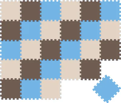 Produktbild von 27 Teile Baby Kinder Puzzlematte ab Null - 30x30 Puzzle Spielmatte Krabbelmatte