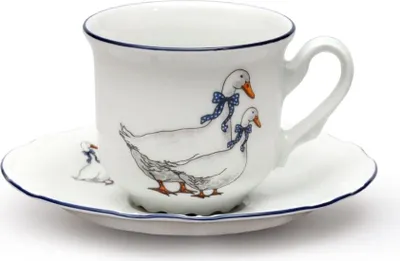 Image de Thun 1794 Tasse et soucoupe, oie, 160 ml, porcelaine, Constance, Thun