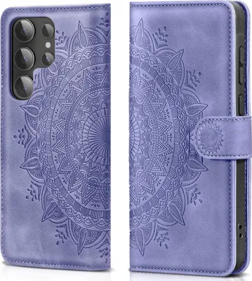 A product shot of a phone case, shown open and closed.