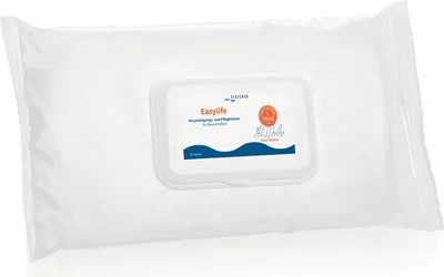 A package of wet wipes on a white background.