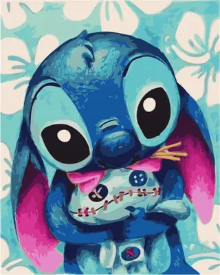 Produktbild von MALEN NACH ZAHLEN MIT RAHMEN Bilder zum Malen - Disney Stitch 40x50 cm