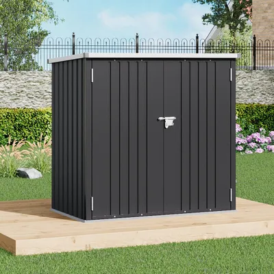 Produktbild von Livingandhome Metall-Gerätehaus mit Sicherheitsschloss, wetterfest und platzsparend