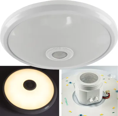 Produktbild von ChiliTec 21767 LED Deckenleuchte "TERCEIRA" 12W, 1060lm, 3000K, PIR-Bewegungsmelder