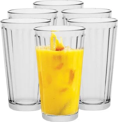Productafbeelding van Famanu drinkglazen set, 360 ml - Transparant, set van 6