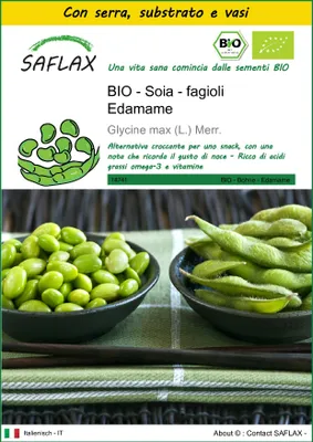 Immagine prodotto di SAFLAX Insieme di coltivazione -- Soia - fagioli Edamame  - 8 semi - Glycine