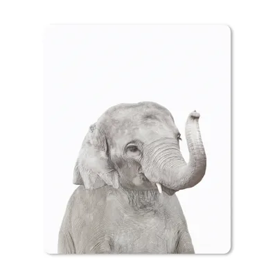 Produktbild von MuchoWow® Mauspad Mousepad Elefant - Tiere - Grau - Natur 30x40 cm - Mousepads - Maus Mat - Pad - Mausunterlage - Mausmatten