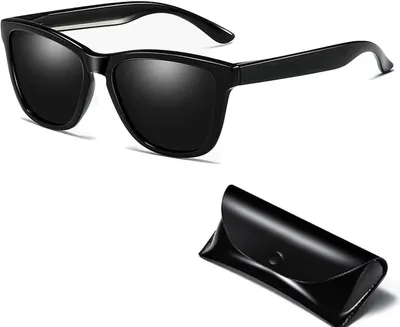 Produktbild von Polarisierte Sonnenbrille UV400 – Uni Damen & Herren – Schwarz mit Etui