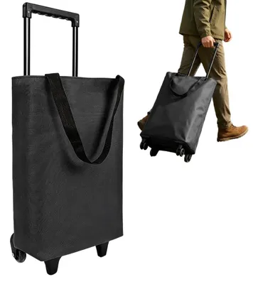 Image de Omgoods - Chariot de courses pliable 2 en 1, avec une capacité de 30 litres
