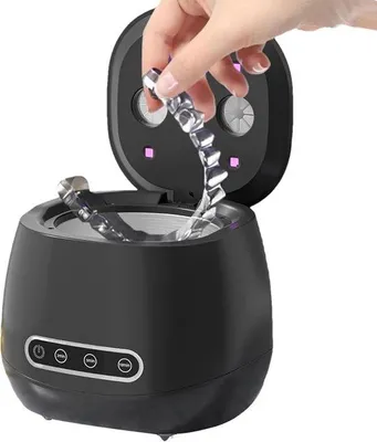 Productafbeelding van VHV - Ultrasoon reiniger - Reiniger voor beugels - Reiniger voor retentieapparaten - UV-reinigingsapparaat 52 kHz - Geschikt voor kunstgebit, sieraden en mondbeugels