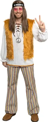 Produktbild von Hippie Kostüm Mann Fasching Karnevalskostüm Herren Größe: L