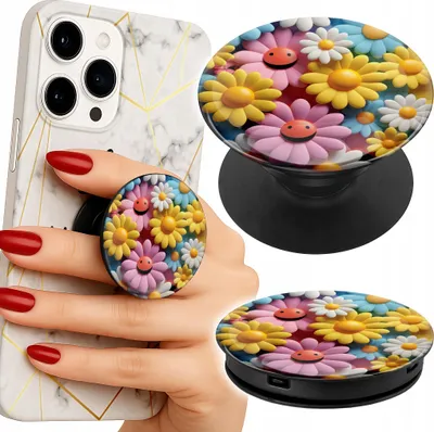 Obrázok produktu pre Popsocket Držiak na prst Držiak na telefón/tablet Farebné kvety, sedmokrásky