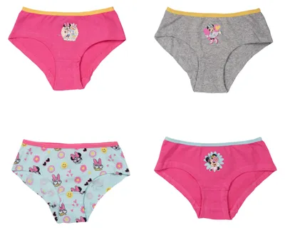Produktbild von Disney Minnie Mouse Panty für Mädchen Kinder Slip Unterhose Unterwäsche Mehrfarbig Bunt (4er Pack) 122-128