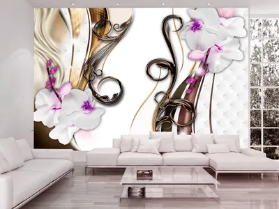 Produktbild von Vlies Fototapete 350x256 cm Tapeten Wandtapete XXL Blumen Abstrakt Ornament b-A-0062-a-c