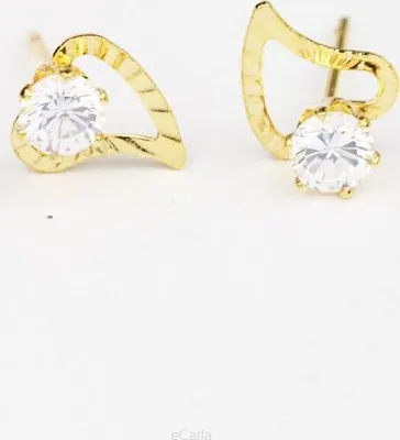 Produktbild von Vergoldete Edelstahlohrringe mit Anhänger, Länge 1,1 cm