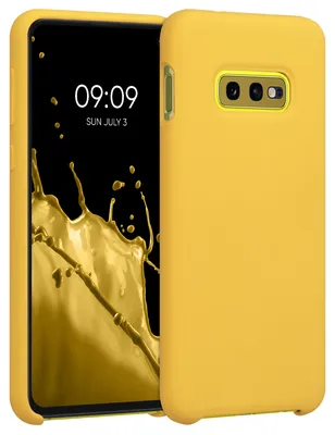 Produktbild von kwmobile Handyhülle für Samsung Galaxy S10e Hülle - Case Silikon - Kabelloses Laden - Schutzhülle Cover in Honiggelb