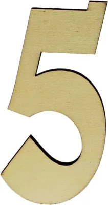Produktbild von Hausnummer Belwe aus Holz (Variante: 5) Variante: 5