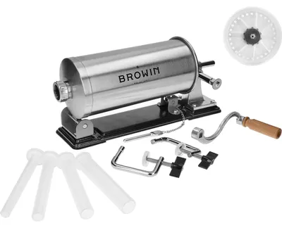 Manuelle Wurstfüllmaschine 3 kg, Edelstahl, 4 Trichter, silber