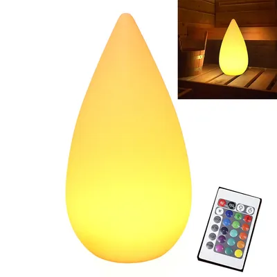 Produktbild von LED Tischlampe,Kabellose LED Stimmungsleuchte mit Fernbedienung, 3 Helligkeitsstufen, 16 Farben, USB Ladefunktion, Nachtlampe Outdoor