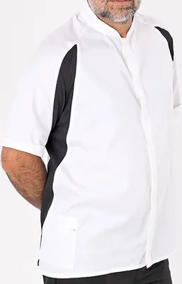 Produktbild von Le Chef DE128 | Single Breasted Jacket Unisex Bügelleicht - Farbe: White/Black - Größe: XS