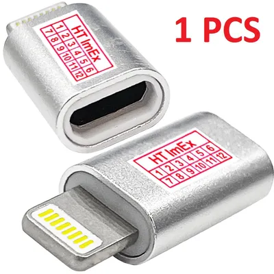Produktbild von Kompatibel Konverter Adapter 8-Pin auf Micro-USB buchse, zum Laden von iPhone 5/6/7/8/10 u.v.m.