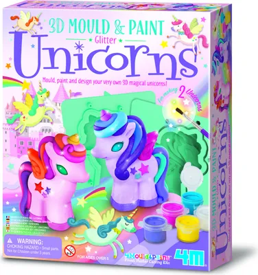 Obrázek produktu pro 4M 3D Mould &amp; Paint DIY set Glitter Unicorns