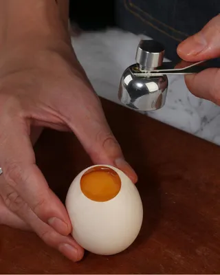Productafbeelding van Eieropener en Snijder - Eiersnijder Keukengerei - Eieren Bereiden - Roestvrij Staal 304 - 290 g - Zilver