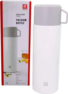 Produktbild von ZWILLING THERMO, 1 l, Grau, Weiß, Edelstahl, 12 h, 24 h, Bisphenol A (BPA)