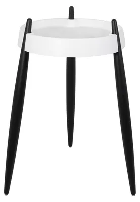 Produktbild von Zafferano Couchtisch LIOLÀ h67cm Weiß - Esche schwarz