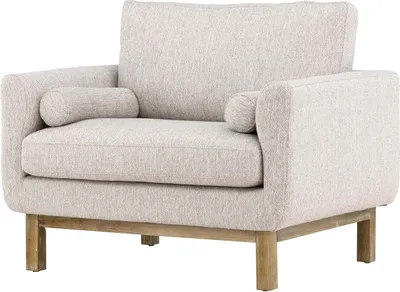 Imagen del producto de Sillón FURNLUX Olympos, color gris y roble. Dimensiones: 109 x 88 x 90 cm. Color principal: gris