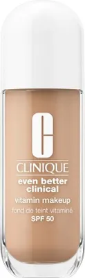 Obrázok produktu pre Clinique Even Better Clinical Vitamin Makeup SPF 50, Flakón s pumpičkou, Tekuté, Zmiešaná pleť, Suchá koža, Normálna pleť, Mastná pleť, Citlivá pokožka, Zjasnenie, Hydratačné, Ochrana, Vyhladenie, Svetlá, Stredná, Cool