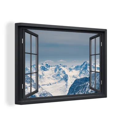 Produktbild von OneMillionCanvasses® - Leinwandbilder - 150x100 cm, Aussicht - Berg - Landschaft, Wandbilder Kunstdruck Wanddekoration