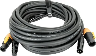 Produktbild von DAP FP22 Hybrid Cable - Power Pro True & 3-pin XLR - DMX / Power 15 m - schwarze Ummantelung