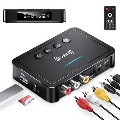 3-in-1 Bluetooth 5.0 Audio-Adapter, Sender/Empfänger, schwarz