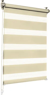 Obrázek produktu pro Sonello dvojitá roleta Klemmfix bez vrtání Duo roleta Klemmrollo roleta s ochranou proti slunci okenní roleta na okna a dveře zebra roleta roleta s bočním vedením 80 cm x 130 cm Přírodní