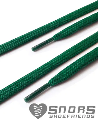 Produktbild von SNORS Schnürsenkel flach - DUNKELGRÜN - 6mm - 130cm