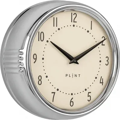 Produktbild von LS-LebenStil Nostalgische Metall Wanduhr Silber 23cm Rund Vintage Küchenuhr Bürouhr Retro kein Ticken Lautlos große Ziffern Wohnzimmer Büro Küche