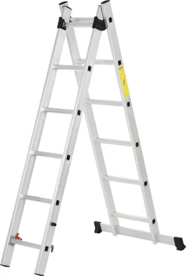 Produktbild von Aluminiumleiter - Klappbar - 2 Nutzungsarten - Tragbar - Mit Gelenk - Leicht