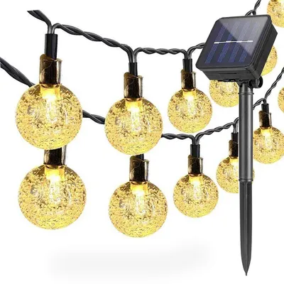 Solar-Lichterkette 6,5 m, 30 LEDs, warmweiß, IP65, für Außen